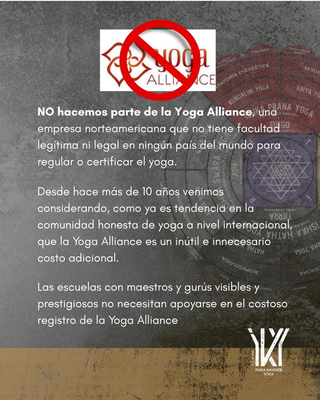 IKY 260: por qué no hacemos parte de la Yoga Alliance
